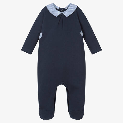 Babidu-Grenouillère bleue en coton garçon | Childrensalon Outlet