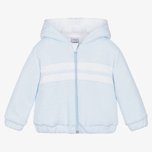 Babidu-Boys Blue Padded Cotton Jacket | Childrensalon Outlet