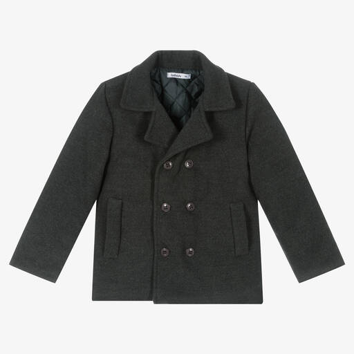 Babidu-Boys Dark Grey Pea Coat | Childrensalon Outlet