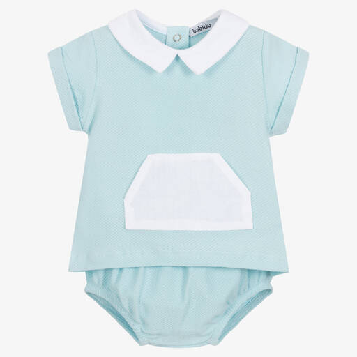 Babidu-Зеленый топ и шорты из хлопка | Childrensalon Outlet