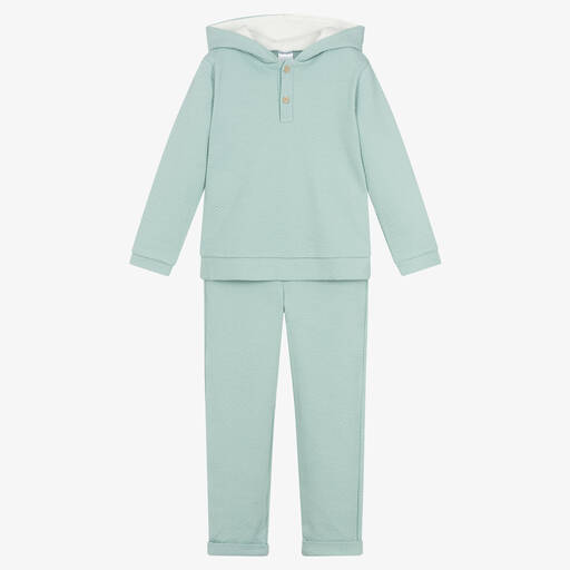 Babidu-Boys Green Cotton Tracksuit | Childrensalon Outlet