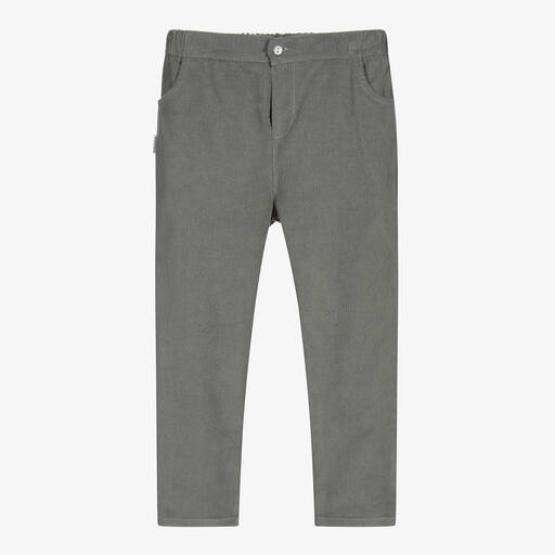 Babidu-Boys Grey Corduroy Trousers | Childrensalon Outlet