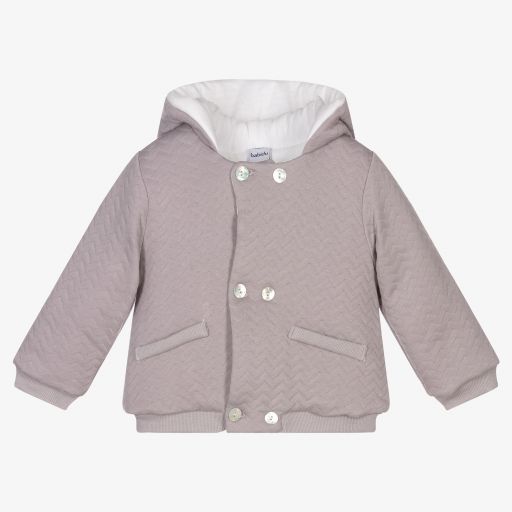 Babidu-Boys Grey Cotton Jacket | Childrensalon Outlet