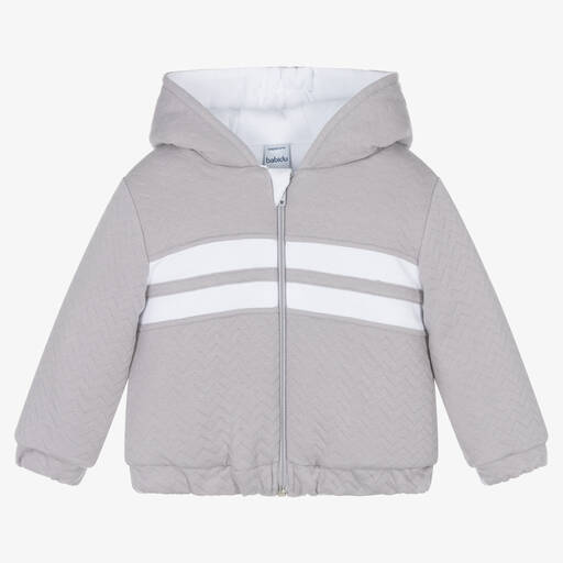 Babidu-Boys Grey Padded Cotton Jacket | Childrensalon Outlet