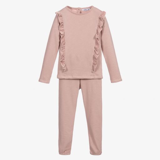 Babidu-Розовый спортивный костюм из органического хлопка | Childrensalon Outlet