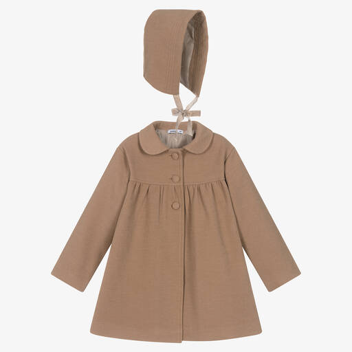 Babidu-Ensemble manteau et bonnet beige | Childrensalon Outlet