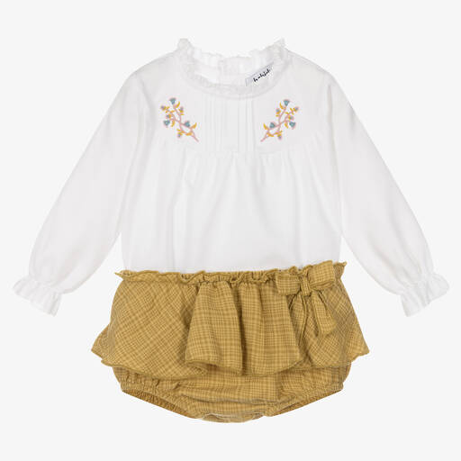 Babidu-Girls Blouse & Shorts Set | Childrensalon Outlet