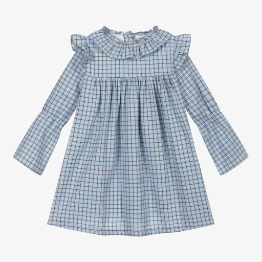 Babidu-Blaues Kleid mit Karomuster (M) | Childrensalon Outlet