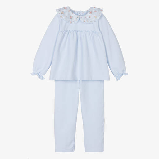 Babidu-Ensemble pantalon jersey coton bleu | Childrensalon Outlet