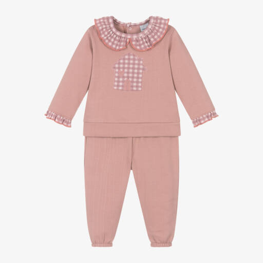 Babidu-بدلة رياضية قطن لون زهري للبنات | Childrensalon Outlet