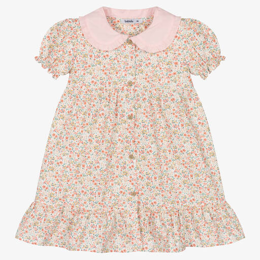 Babidu-Girls Floral Cotton Dress | Childrensalon Outlet