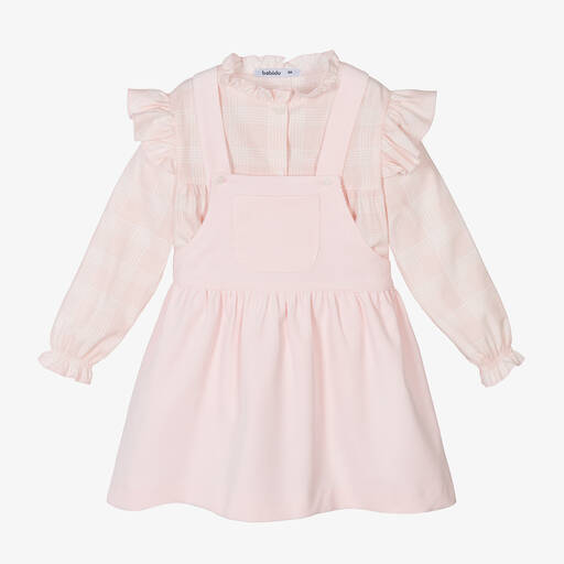 Babidu-Розовая блузка и платье из вельвета | Childrensalon Outlet