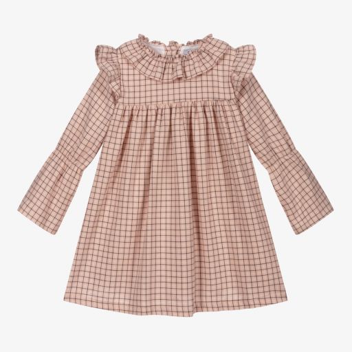 Babidu-Girls Pink Check Dress | Childrensalon Outlet