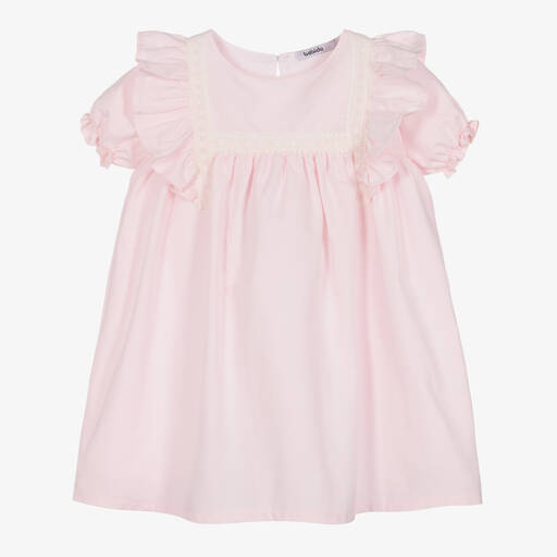 Babidu-Розовое хлопковое платье | Childrensalon Outlet