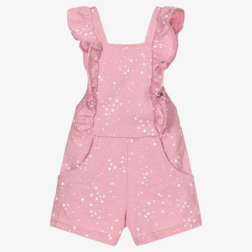 Babidu-Girls Pink Cotton Playsuit | Childrensalon Outlet