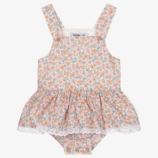 Babidu-Girls Pink Floral Dress | Childrensalon Outlet