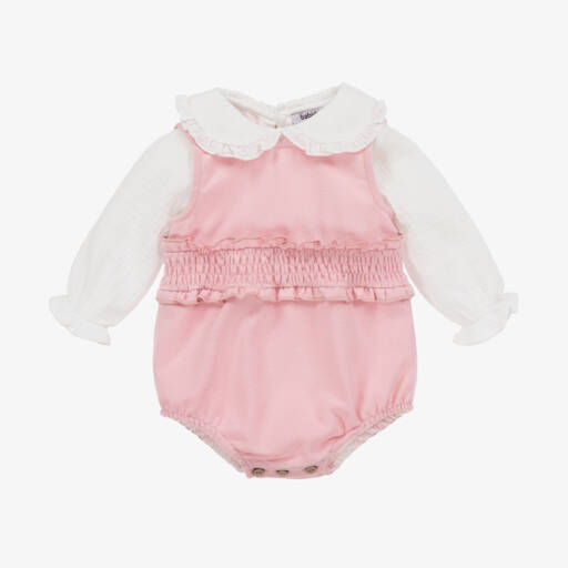 Babidu-Girls Pink Ruffle Shortie Outfit | Childrensalon Outlet
