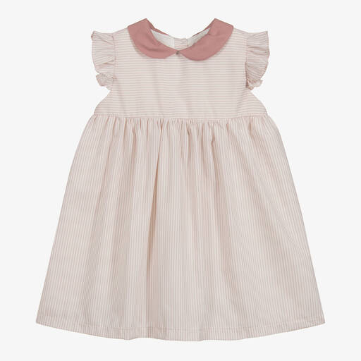 Babidu-Girls Pink Striped Dress | Childrensalon Outlet