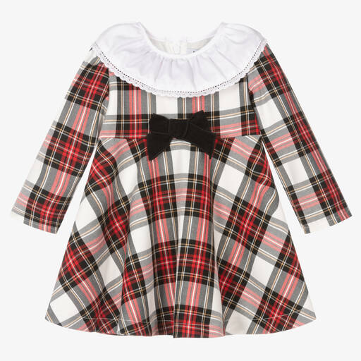 Babidu-Girls Red Tartan Dress | Childrensalon Outlet