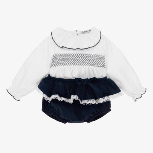 Babidu-Girls Velvet Shorts and Blouse Set | Childrensalon Outlet