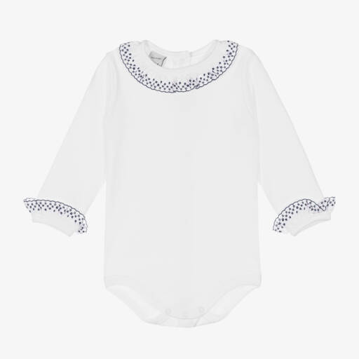 Babidu-بودي سوت قطن لون أبيض للمولودات | Childrensalon Outlet