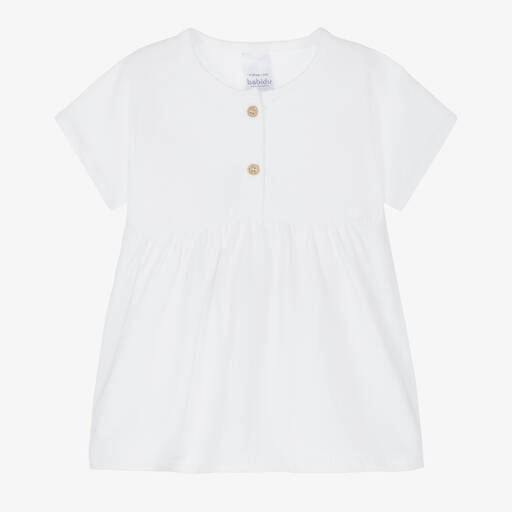Babidu-Белая хлопковая футболка | Childrensalon Outlet