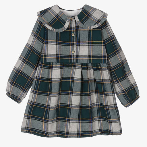 Babidu-Зеленое платье в клетку | Childrensalon Outlet