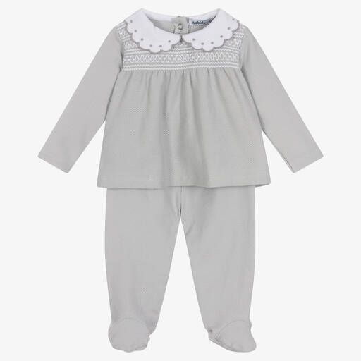 Babidu-Серый топ и штанишки из хлопка | Childrensalon Outlet