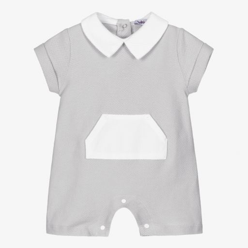 Babidu-Grey Cotton Baby Shortie | Childrensalon Outlet