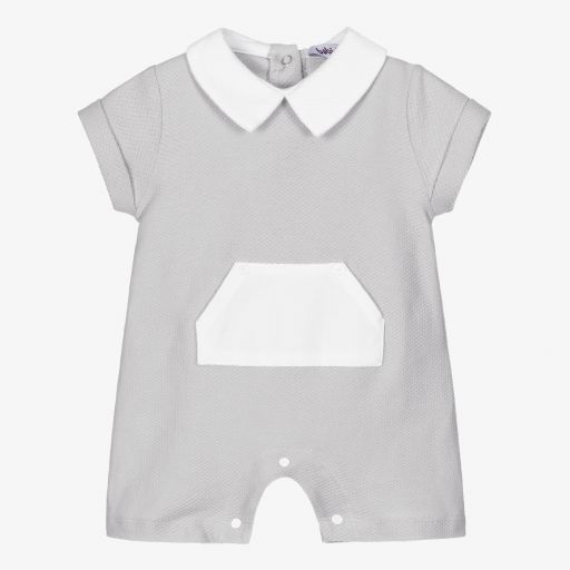 Babidu-Barboteuse grise en coton Bébé | Childrensalon Outlet