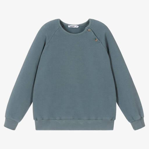 Babidu-Grey Cotton Sweatshirt | Childrensalon Outlet