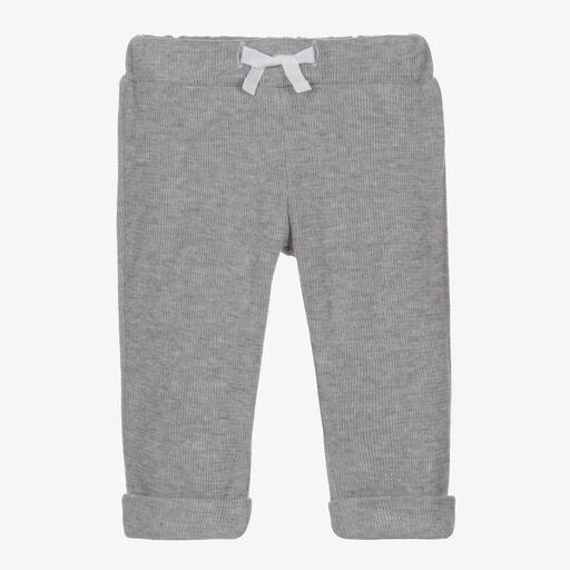 Babidu-Grey Ribbed Jersey Trousers | Childrensalon Outlet