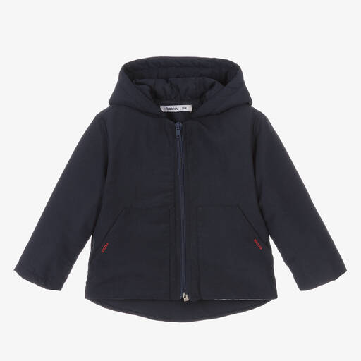 Babidu-Navy Blue Hooded Jacket | Childrensalon Outlet