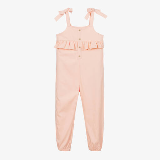 Babidu-Orange Cotton Playsuit | Childrensalon Outlet