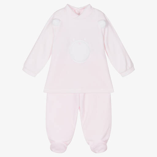 Babidu-Pink 2 Piece Babygrow | Childrensalon Outlet