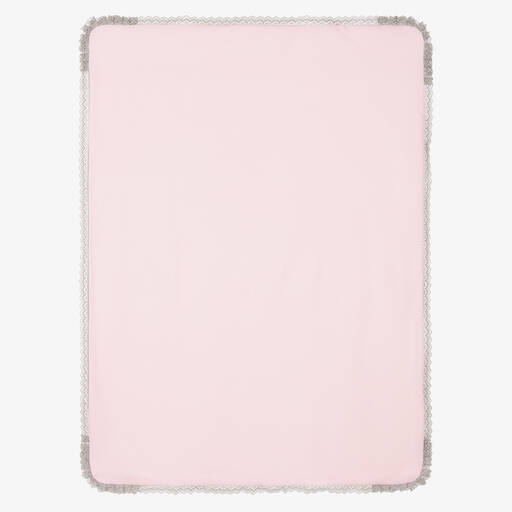 Babidu-Couverture rose en coton (89 cm) | Childrensalon Outlet