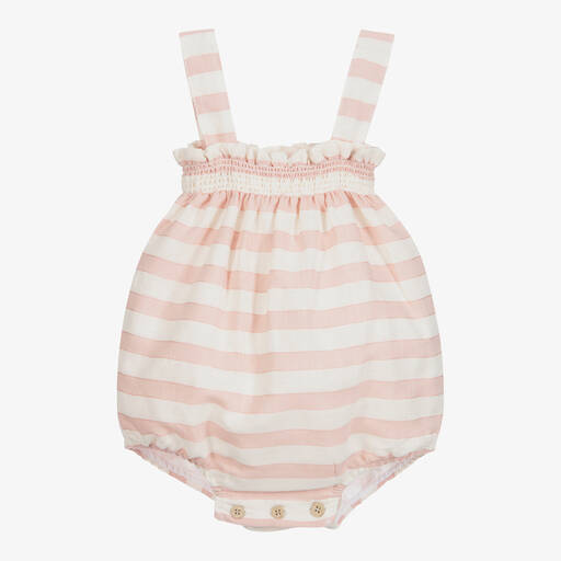 Babidu-Pink & Ivory Stripe Shortie | Childrensalon Outlet