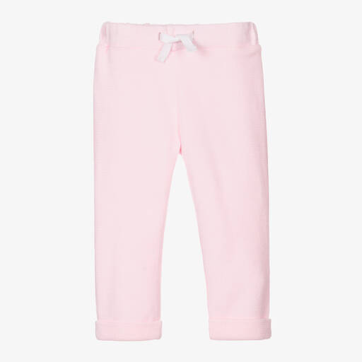Babidu-Pink Ribbed Jersey Trousers | Childrensalon Outlet