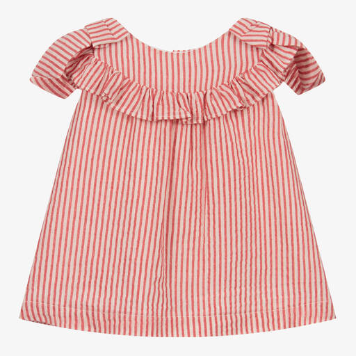 Babidu-Red & White Stripe Dress Set | Childrensalon Outlet