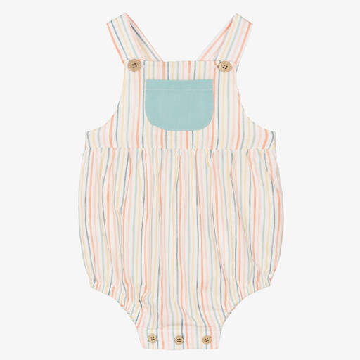 Babidu-Striped Cotton Baby Shortie | Childrensalon Outlet