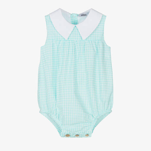 Babidu-Turquoise Blue Cotton Baby Shortie | Childrensalon Outlet