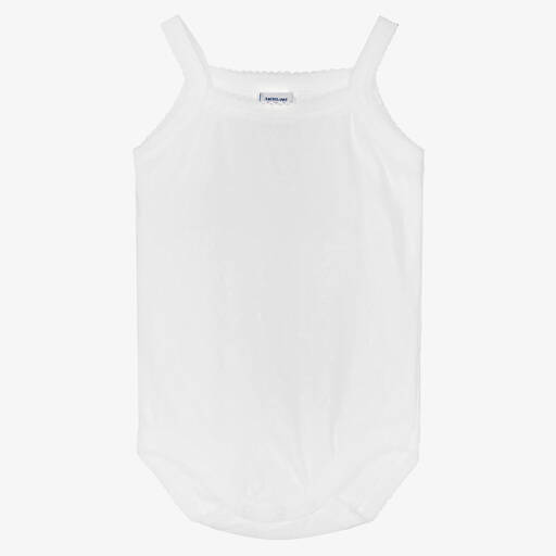 Babidu-White Cotton Bodyvest | Childrensalon Outlet