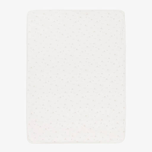 Babidu-White Cotton Hedgehog Blanket (90cm) | Childrensalon Outlet