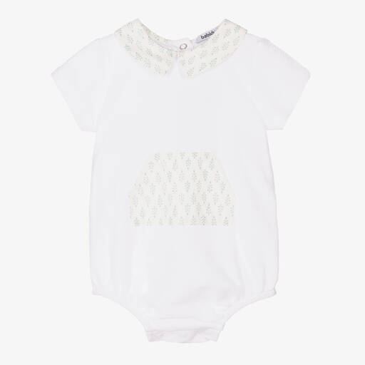 Babidu-White Honeycomb Cotton Shortie | Childrensalon Outlet