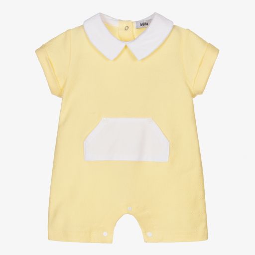 Babidu-Barboteuse jaune en coton Bébé | Childrensalon Outlet