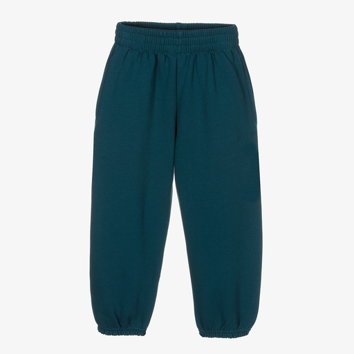 Balenciaga-Teal Blue Logo Joggers | Childrensalon Outlet