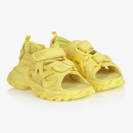Balenciaga-Yellow Track Sandals | Childrensalon Outlet