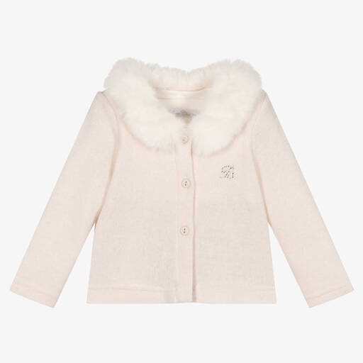 Balloon Chic-Girls Beige Knitted Cardigan | Childrensalon Outlet