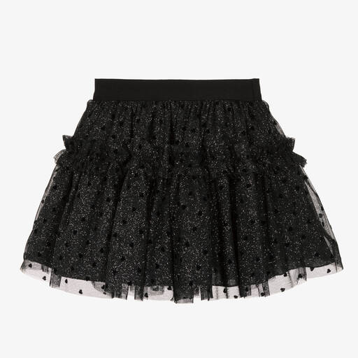 Balloon Chic-Girls Black Sparkly Tulle Skirt | Childrensalon Outlet
