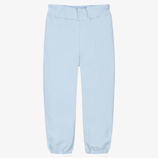 Balloon Chic-Girls Blue Cotton Jersey Trousers | Childrensalon Outlet